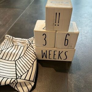 Wooden Milestone Blocks with Bag